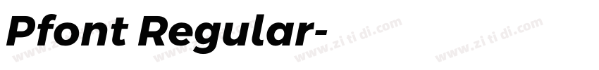 Pfont Regular字体转换